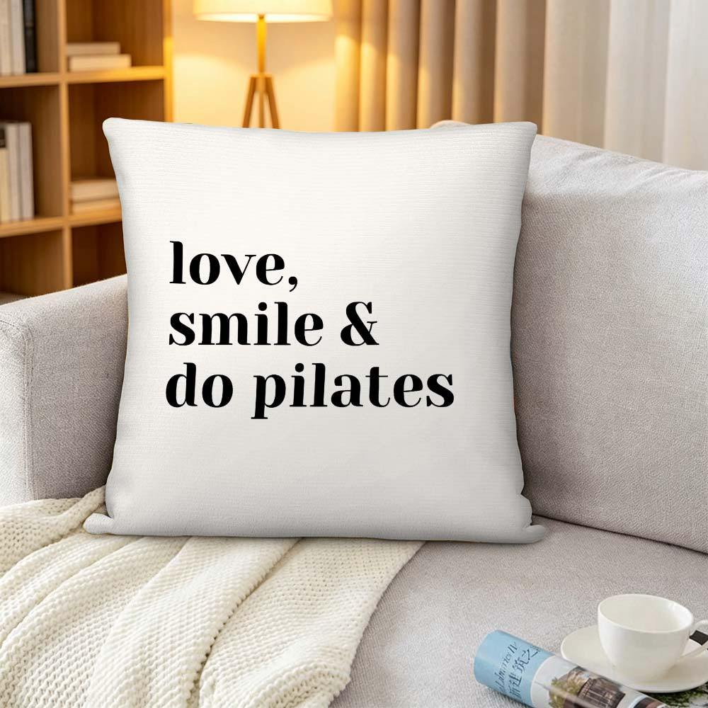 Love Smile Do Pilates Pillowca - Pilates Yoga Quotes 评论和价格
