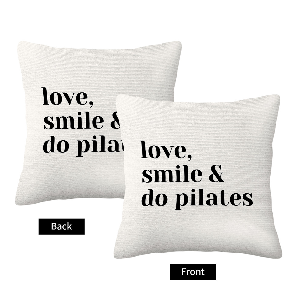 Love Smile Do Pilates Pillowca - Pilates Yoga Quotes 评论和价格