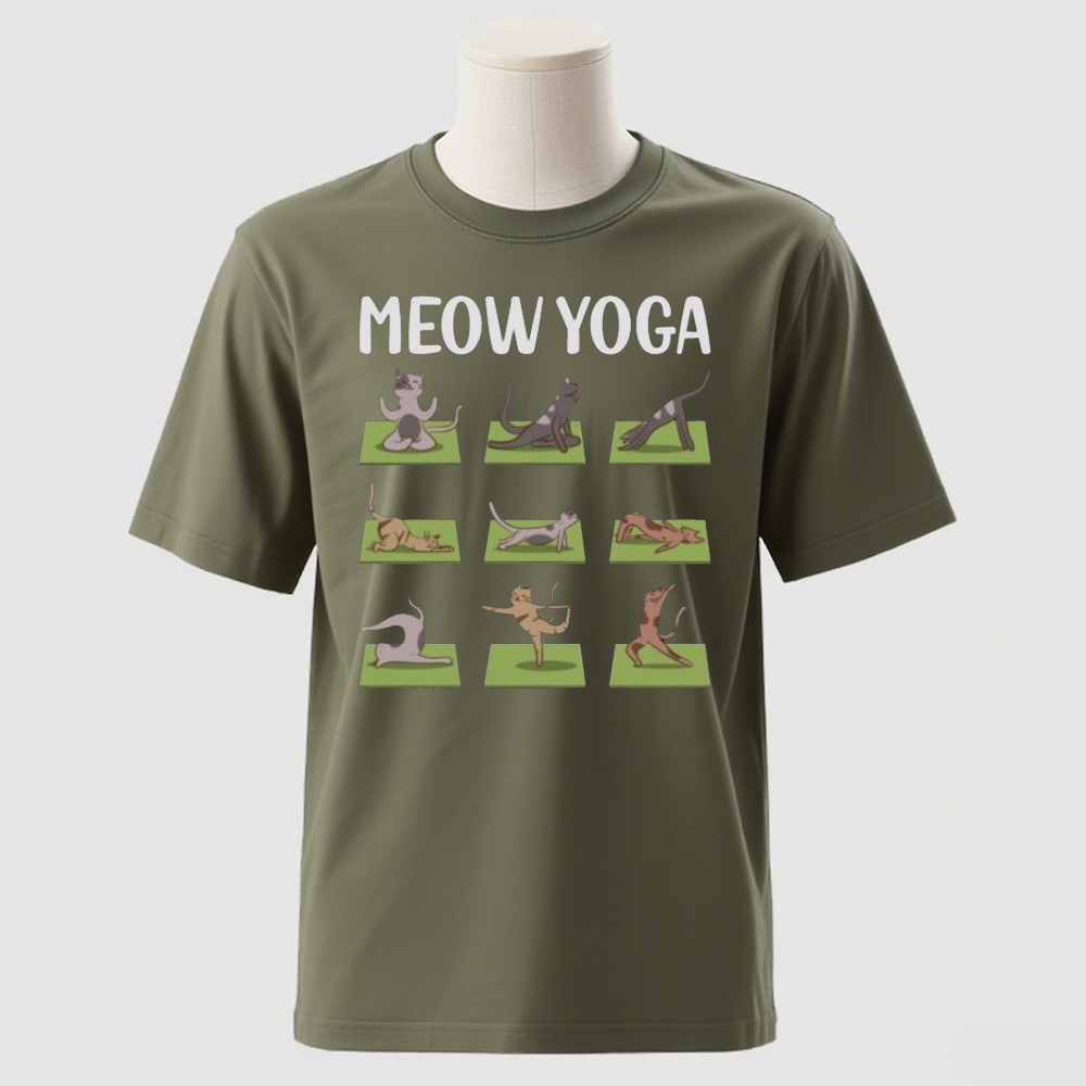 Cat Yoga Shirt Funny Casual Te - Pilates Yoga Instructor 评论和价格