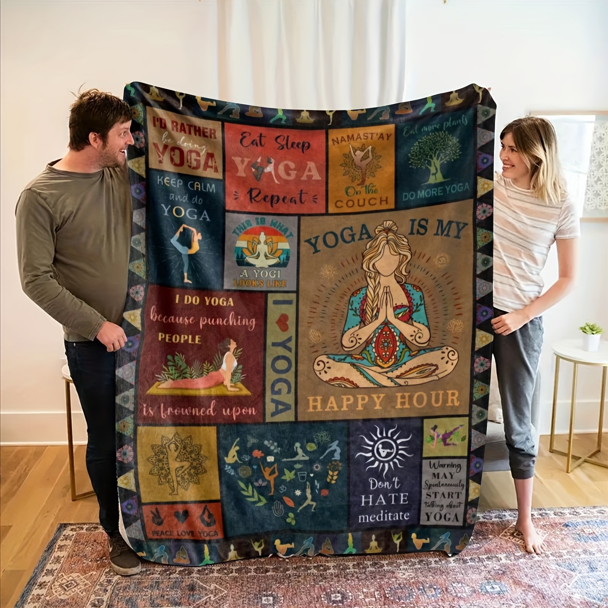Yoga Blanket, Inspirational Qu - Pilates Yoga Quotes 评论和价格