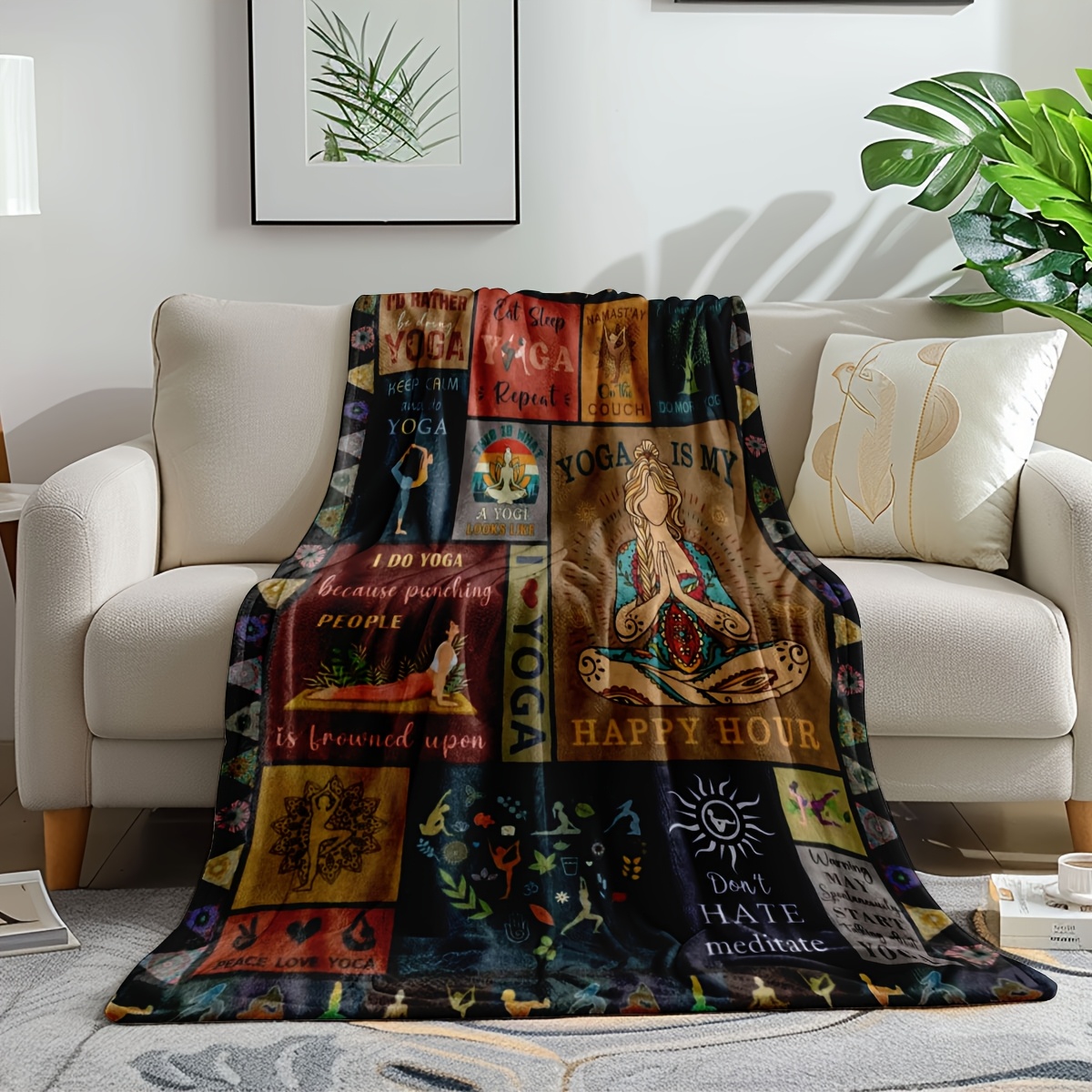 Yoga Blanket, Inspirational Qu - Pilates Yoga Quotes 评论和价格