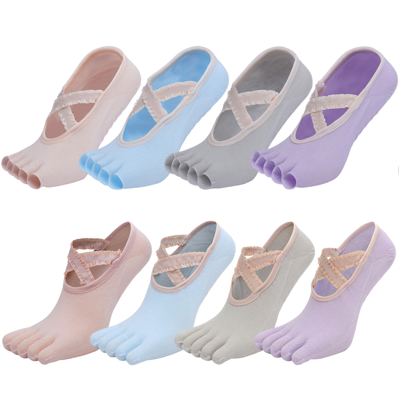 Five Finger Yoga Socks Lace Cr - Pilates Yoga Gym 评论和价格